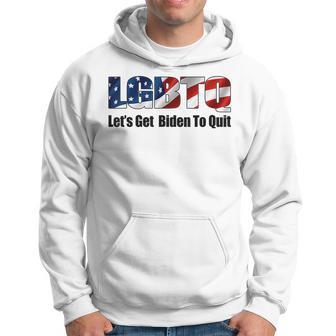 Lgbtq Lets Get Biden To Quite Funny Gay Pride American Flag Pride Month Funny Designs Funny Gifts Hoodie | Mazezy