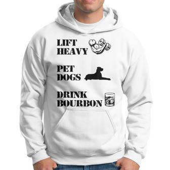 Lift Heavy Pet Dogs Drink Bourbon Hoodie - Monsterry CA