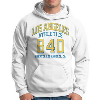 Los Angeles Athletics 840 Area Code Los Angeles California Hoodie | Mazezy