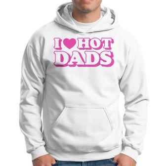 I Love Hot Dads Heart Bimbo Aesthetic Y2k Pink Hoodie - Seseable