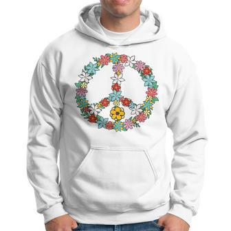 Love Peace Sign 60S 70S Dye Tie Dye Peace Hippy Hoodie - Thegiftio UK