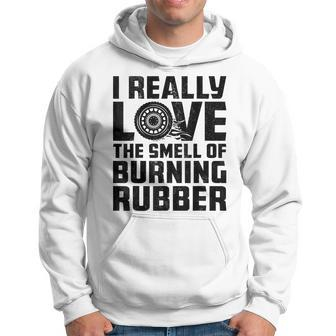 Love The Smell Of Burning Rubber Tire Burnout Car Enthusiast Hoodie | Mazezy