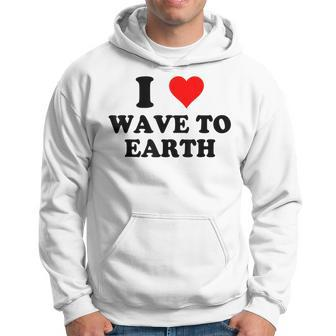 I Love Wave To Earth I Heart Wave To Earth Red Heart Hoodie | Mazezy