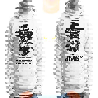 Meowdy Meme Mashup Cat Meow Howdy Graphic Cat Hoodie - Seseable