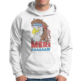 Meri-Caaaaaw - Eagle Mullet 4Th Of July Usa American Flag Mullet Funny Gifts Hoodie | Mazezy