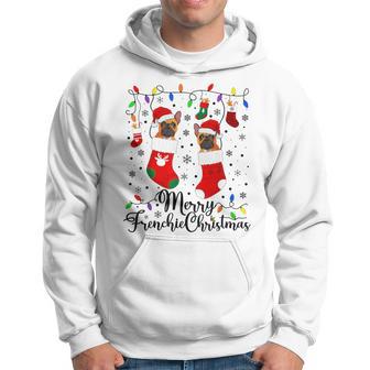 Merry Frenchie Christmas French Bulldog Xmas Party Hoodie - Thegiftio UK