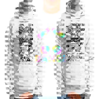 Messy Bun Dance Girl Tie Dye Dance Lover Dancing Life Hoodie | Mazezy