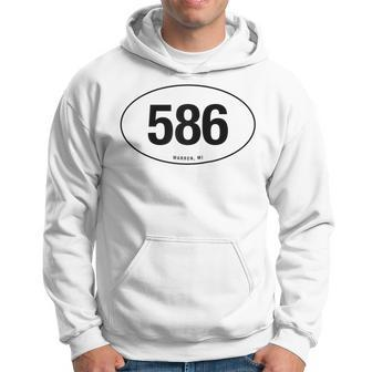Michigan Area Code 586 Oval State Pride Hoodie | Mazezy
