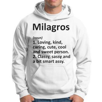 Milagros Definition Personalized Funny Birthday Gift Idea Definition Funny Gifts Hoodie | Mazezy