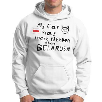 My Cat Has More Freedom Than Belarus Funny Hoodie - Thegiftio UK