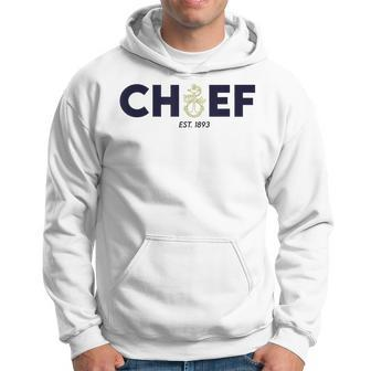 Navy Chief With Inset Anchor- Blue And Gold Hoodie | Mazezy DE