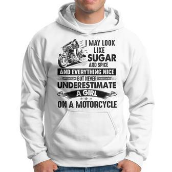 Never Underestimate A Girl On A Motorcycle Biker Motorcycle Hoodie - Seseable