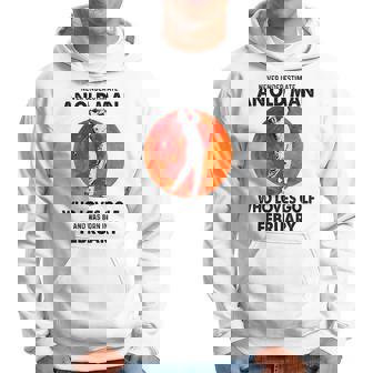 Never Underestimate An Old Man Loves Golf Born In February Gift For Mens Hoodie | Seseable UK