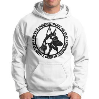 Never Underestimate An Old Man With A German Shepherd Hoodie - Seseable