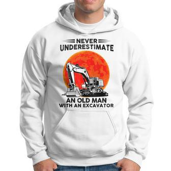 Never Underestimate An Old Man With An Excavator Mechanic Hoodie - Seseable