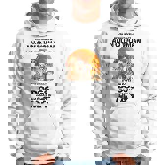 Never Underestimate An Old Woman Who Loves Dogs Born In May Hoodie | Seseable UK