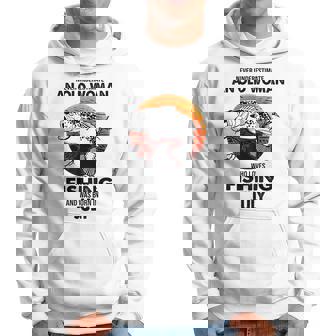 Never Underestimate Old Woman Loves Fishing Born In July Hoodie - Seseable
