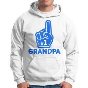 Number One Grandpa Father Day Birthday Granpa 1 Foam Finger Hoodie | Mazezy