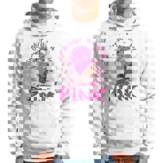 In October We Wear Pink Black Woman Breast Cancer Awareness Hoodie | Mazezy