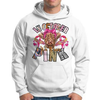 In October We Wear Pink Cow Breast Cancer Awareness Hoodie - Monsterry