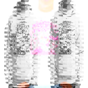 In October We Wear Pink Leopard Cat Breast Cancer Awareness Hoodie | Mazezy