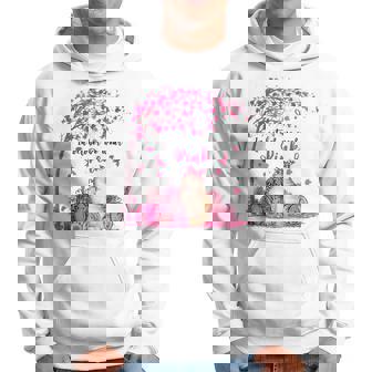 In October We Wear Pink Pumpkin Cat Breast Cancer Awareness Hoodie - Seseable