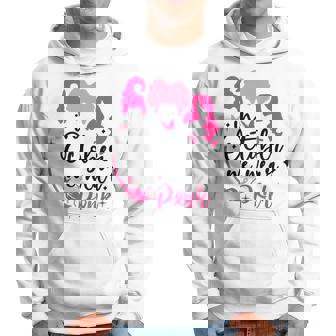 In October We Wear Pink Ribbon Witch Halloween Breast Cancer Hoodie - Seseable