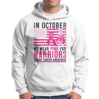 In October Wear Pink Support Warrior Awareness Breast Cancer Hoodie - Seseable