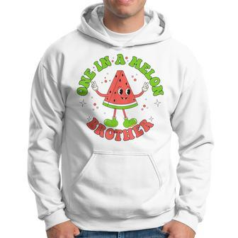 One In A Melon Brother Cool Summer Watermelon Family Matchin Hoodie | Mazezy