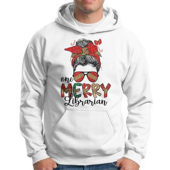 One Merry Librarian Christmas Library Worker Xmas Party Hoodie - Monsterry