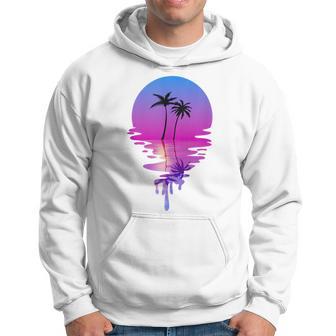 Palm Trees Beach Sunset Beach Lovers Summer Vacation Hoodie - Thegiftio UK