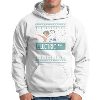 Pardon My Take Electric Avenue Ugly Christmas Sweater Hoodie - Monsterry