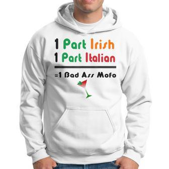 Part Irish Part Italian Ancestry Funny Math Meme Heritage Hoodie | Mazezy