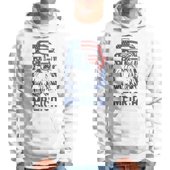 Patriotic Eagle Merica 4Th Of July Sunglasses American Flag Hoodie - Monsterry