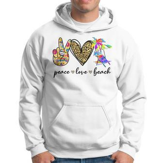 Peace Love Beach Summer Vacation Beach Lovers Vacation Funny Gifts Hoodie | Mazezy