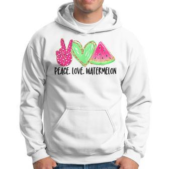 Peace Love Watermelon Funny Beach Summer Vacation Vacation Funny Gifts Hoodie | Mazezy