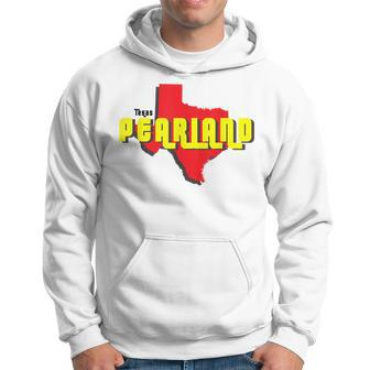 Pearland Texas State Outline Retro Tx Hoodie | Mazezy
