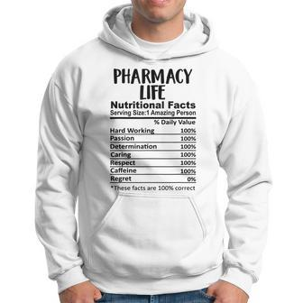 Pharmacy Life Nutrition Facts Funny Hoodie | Mazezy