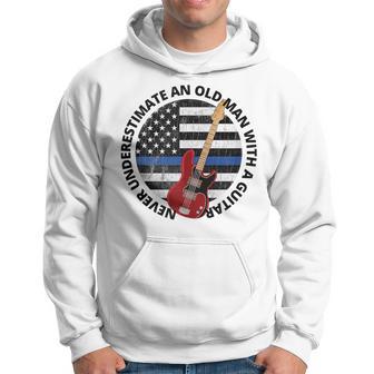 Police Musician Never Underestimate An Old Man With A Guitar Hoodie - Thegiftio UK