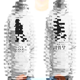 Poodle Black Silhouette Hoodie | Mazezy