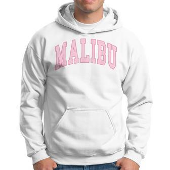 Preppy Varsity Pink Malibu California - Classic Hoodie | Mazezy