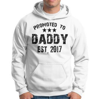Promoted To Daddy Est 2017 Daddy Funny Gifts Hoodie | Mazezy AU