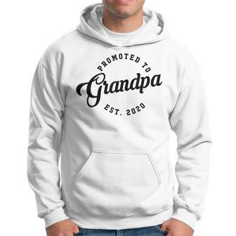 Promoted To Grandpa Est 2020 Dad Uncle Brother Graphic Gift For Mens Hoodie | Mazezy