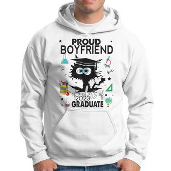 Proud Boyfriend Of A Class Of 2023 Graduate Funny Black Cat Hoodie | Mazezy