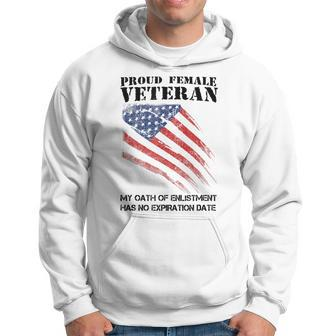 Proud Female Veteran Gift For Independence Day Hoodie | Mazezy
