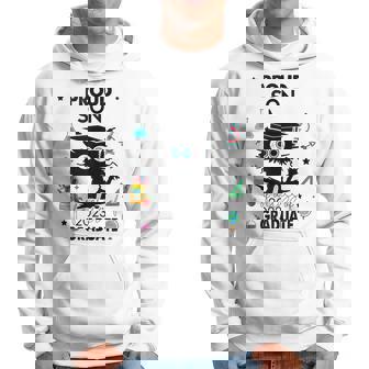 Proud Son Of A Class Of 2023 Graduate Cool Funny Black Cat Hoodie | Mazezy