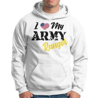 Proud Us Army Ranger American Military Family Flag Gift Hoodie | Mazezy