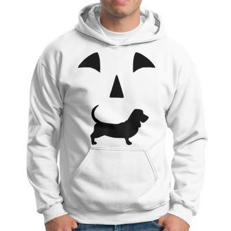 Pumpkin Basset Hound Dog Halloween Hoodie | Mazezy