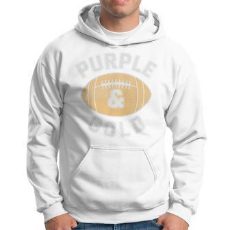 Purple And Gold Football Game Day Home Team Group Hoodie - Monsterry