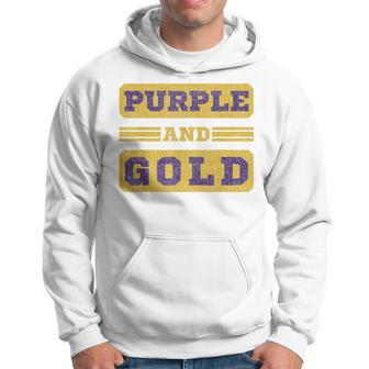 Purple And Gold Football Game Day Home Team Group Hoodie - Monsterry